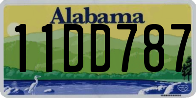AL license plate 11DD787