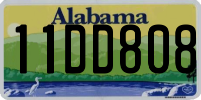 AL license plate 11DD808