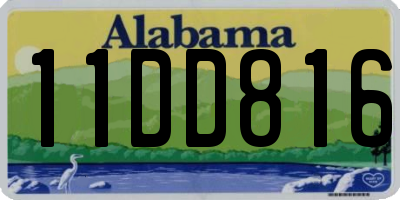 AL license plate 11DD816