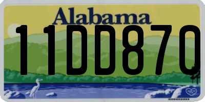 AL license plate 11DD870