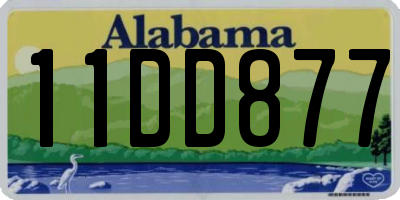 AL license plate 11DD877