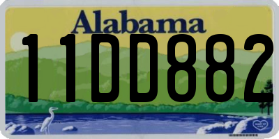 AL license plate 11DD882