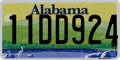 AL license plate 11DD924