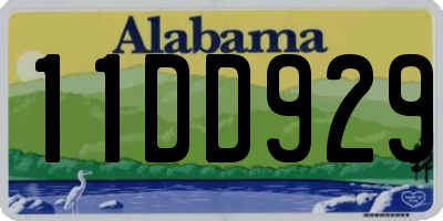 AL license plate 11DD929