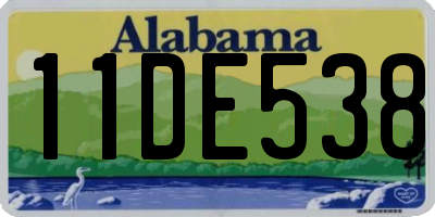 AL license plate 11DE538