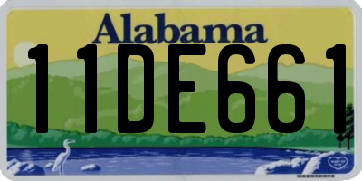 AL license plate 11DE661
