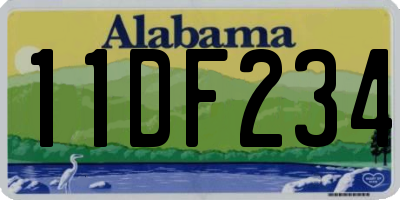 AL license plate 11DF234