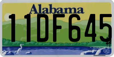 AL license plate 11DF645