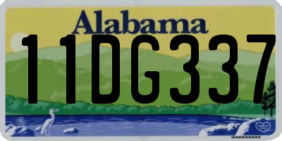 AL license plate 11DG337