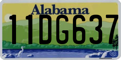 AL license plate 11DG637