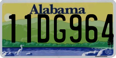AL license plate 11DG964