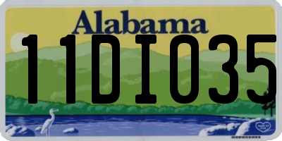 AL license plate 11DI035