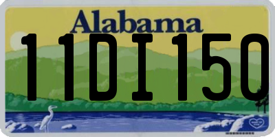 AL license plate 11DI150