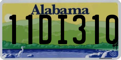 AL license plate 11DI310