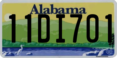AL license plate 11DI701