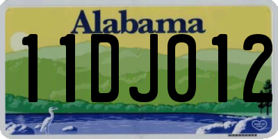 AL license plate 11DJ012