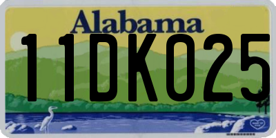 AL license plate 11DK025
