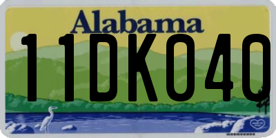 AL license plate 11DK040