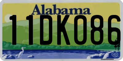 AL license plate 11DK086