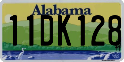 AL license plate 11DK128