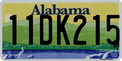AL license plate 11DK215