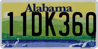 AL license plate 11DK360