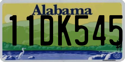 AL license plate 11DK545