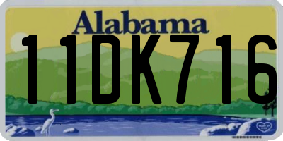 AL license plate 11DK716