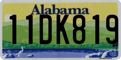 AL license plate 11DK819