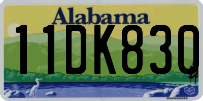 AL license plate 11DK830