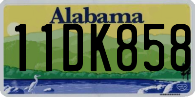 AL license plate 11DK858