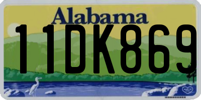 AL license plate 11DK869