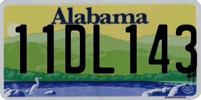 AL license plate 11DL143