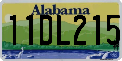 AL license plate 11DL215