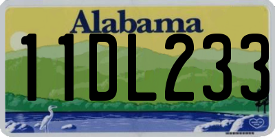 AL license plate 11DL233