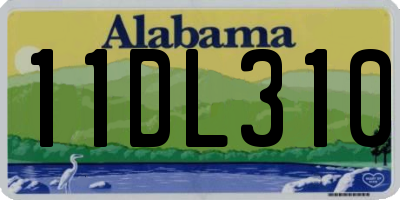 AL license plate 11DL310