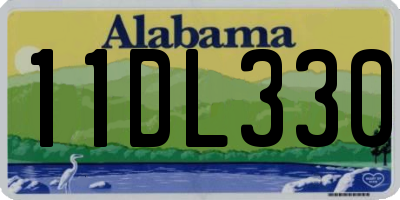 AL license plate 11DL330