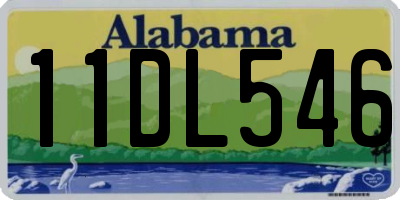 AL license plate 11DL546