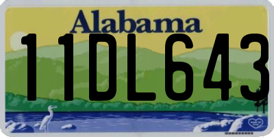 AL license plate 11DL643