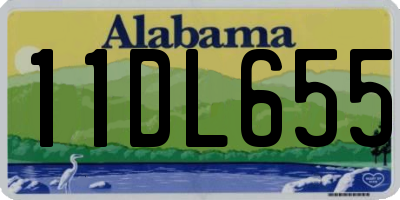 AL license plate 11DL655