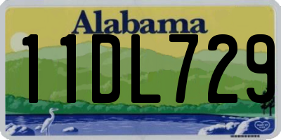 AL license plate 11DL729