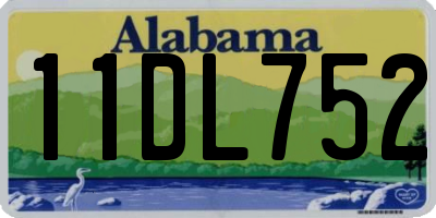 AL license plate 11DL752