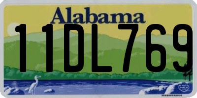 AL license plate 11DL769