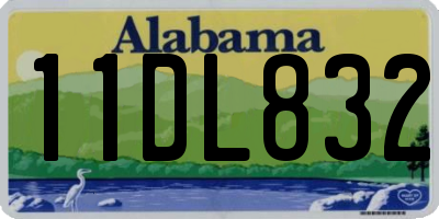 AL license plate 11DL832
