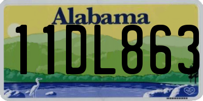 AL license plate 11DL863