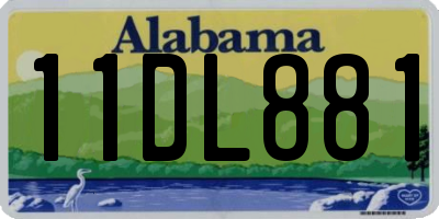 AL license plate 11DL881