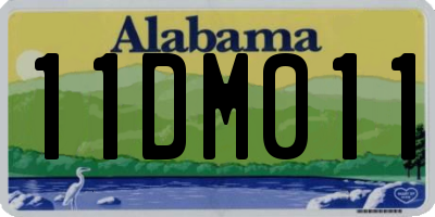 AL license plate 11DM011