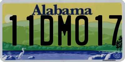 AL license plate 11DM017
