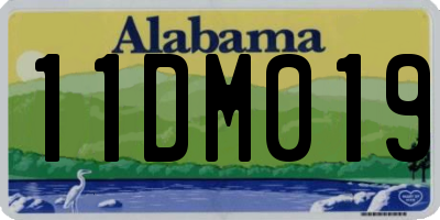 AL license plate 11DM019