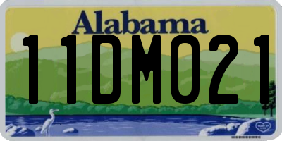 AL license plate 11DM021